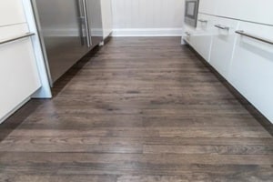 vinyl flooring installed in the kitchen